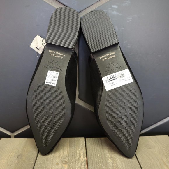 Rag & Co Orla Black Classic Suede Walking Mule Working Flats Casual Sandals - Picture 6 of 7